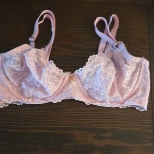 Savage X Fenty Light Pink Lace Bra